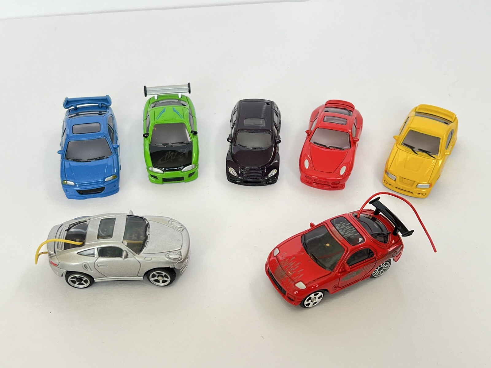 Zip Zaps micro RC 2 Cars + 5 Cars Body Lot