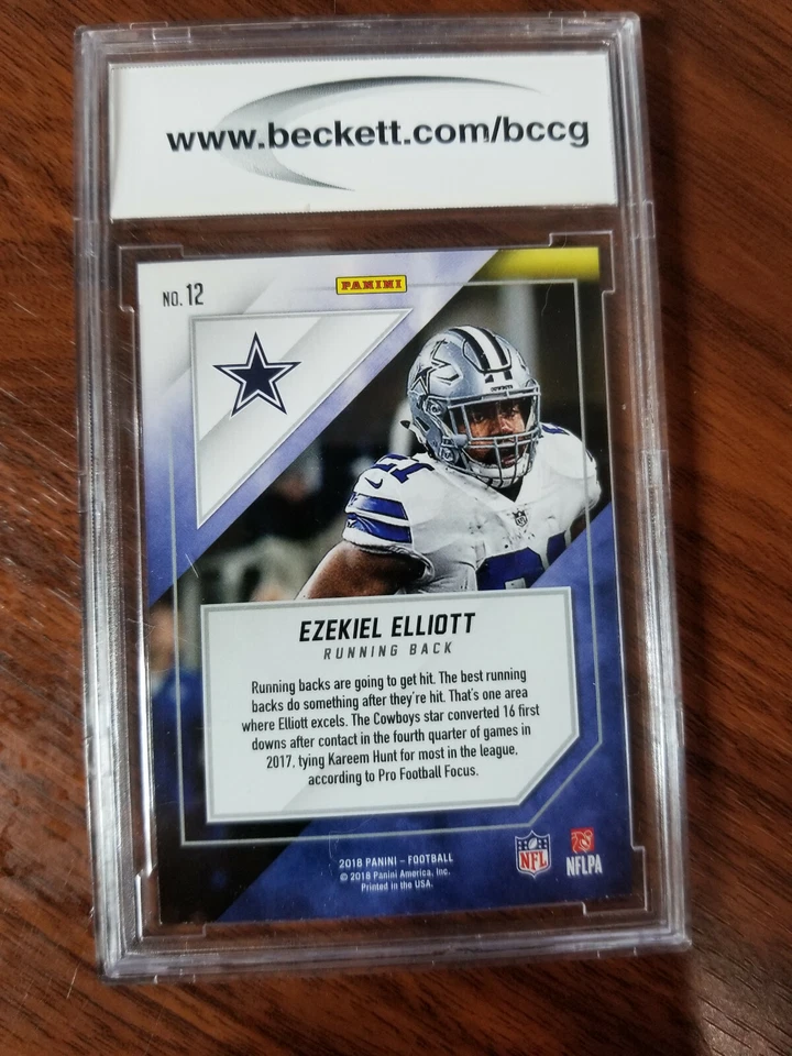 2018 Panini MJH Exclusive #12 Ezekiel Elliott Dallas Cowboys BCCG 10 Mint! - Image 2 of 4
