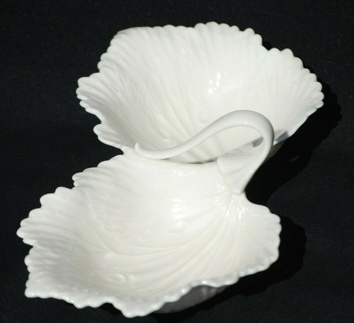 Lenox Handled Two Bowl Nut/Sweet Dish Made in USA - Picture 4 of 4