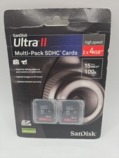Sandisk 2 Pack 2x 4GB  15MBs Ultra II CF CompactFlash Memory Card