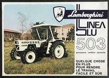 LAMBORGHINI 503 Trattore Agricoltura Vendite Specifiche Foglio c1977 FRANCESE
