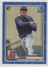 2020 Bowman Chrome Blue Refractor 148/150 Yu Chang #49 Rookie RC y8h