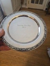 Vintag Silver Plate Golf Trophy"Beat The Pro Day"Oneida 7.5" 1975 Tip/candy Tray
