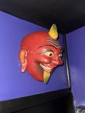 Vintage Hand carved & painted Nepalese Exorcism Mask!  Deep & Rare