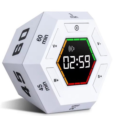 Magnetischer Produktivität Küchentimer Digital Sechseck Visuell Flip Timer Q4U62362