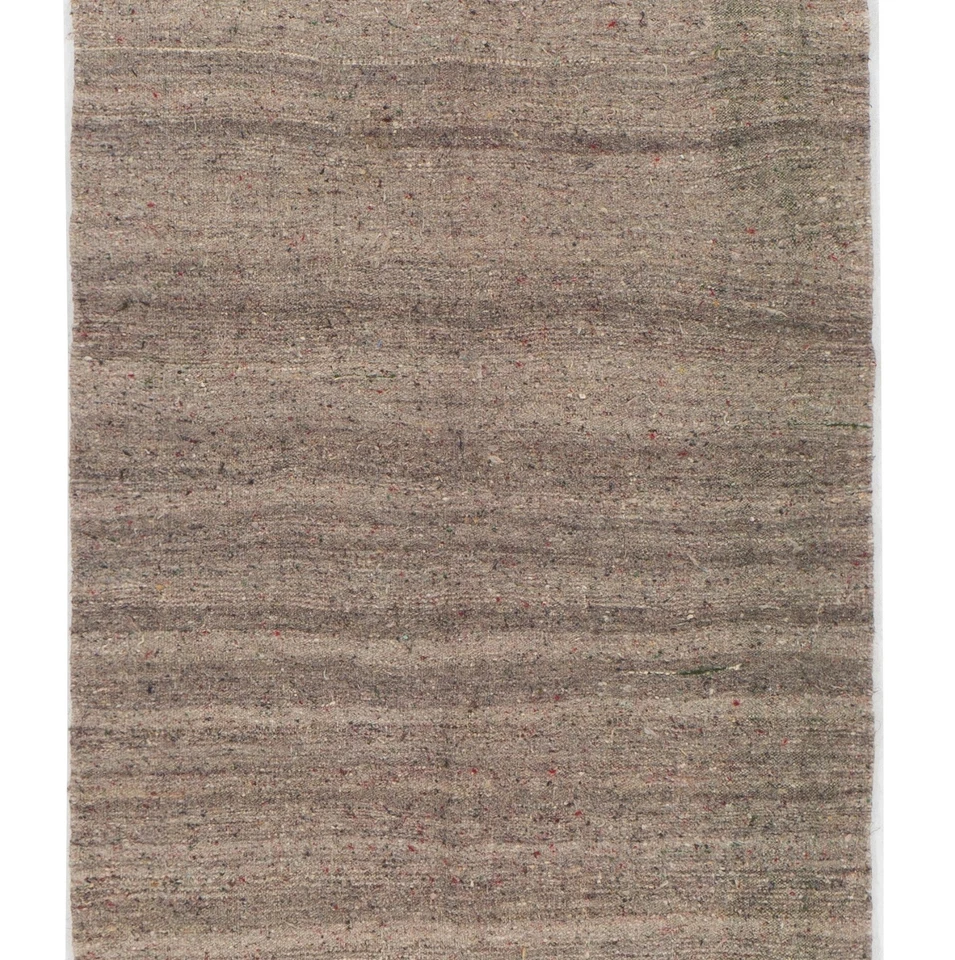 4x13.5 Ft Vintage Striped Kilim Runner Natural Wool Rug for Hallway or Kitchen - Image 3 of 4