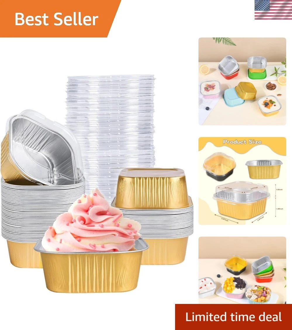 40 Pack Mini Cake Pans with Lids, 5oz Square Aluminum Foil Brownie Baking Cup...
Opens in a new wind