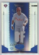 2004 Leaf Certified Materials Blue Mirror Position Fabric /100 Bobby Abreu 1o3