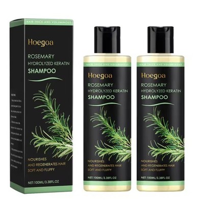 2X Bio Rosmarin Haarwuchs Shampoo für Frauen und Männer Natürliches verdickendes