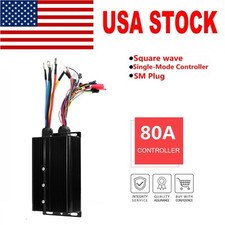 Electric Bicycle 48V-72V 80A 5000W Motor Square Wave 18 Tubes Controller SDE US