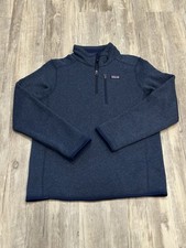 Patagonia Boys Better Sweater 1/4 Zip Size XL 14 Navy Blue Style 65705