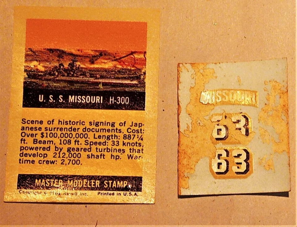 Raro kit modellino corazzata Revell Marusan USS Missouri vintage 1/720 Giappo... - Immagine 4 di 4