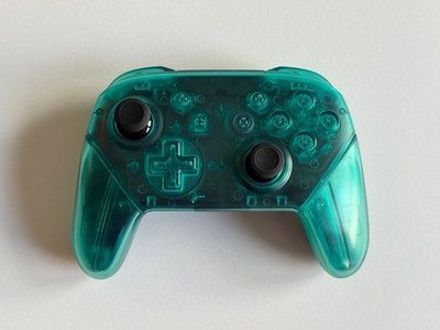 CUSTOM Nintendo Switch Pro controller, clear emerald green shell and TMR sticks!