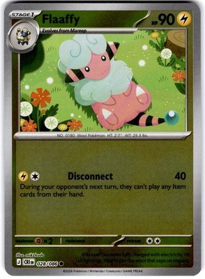 Pokemon Flaaffy CRI 28/86 Reverse Holo Near Mint English