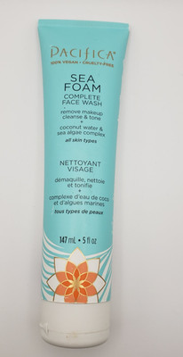 Open Box-Pacifica Beauty Sea Foam Complete Face Wash Coconut Water Sea Algae 5oz