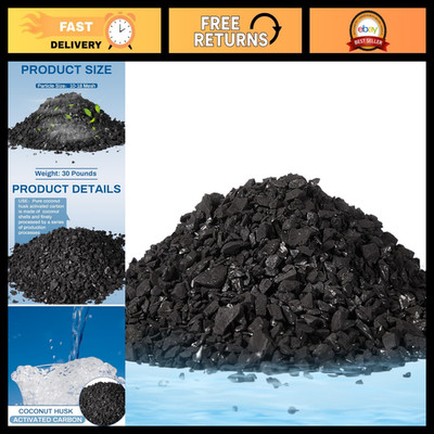 30 Lbs Bulk Activated Charcoal Granular Coconut Carbon 10-18 Mesh - Eco-Friendly