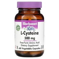 Bluebonnet Nutrition L-Cysteine 500 mg 60 Veggie Caps Egg-Free, Fish Free,