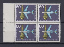 Bund 473 4er Block mit Bogenrandzudruck Verkehrsausstellung M&uuml;nchen 60 Pf **