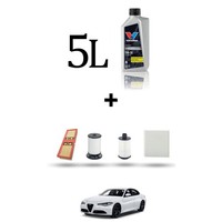 Hoffcar Wartungskit 4 Filter Und 5L ÖL FüR Alfa Romeo Giulia (952) 2.2 Jtdm 16