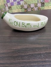 Vintage For Old Butts and Ashes Ashtray Bedpan Shaped 1950s