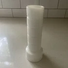 Vintage 6.75" Tall Milk Glass Bud Vase by Hoosier Glass White Cylinder VGC