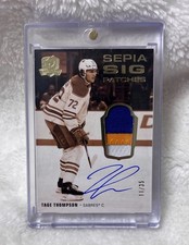 2022-23 Upper Deck The Cup - Tage Thompson Sepia Signature Patches /35 #SSP-TT