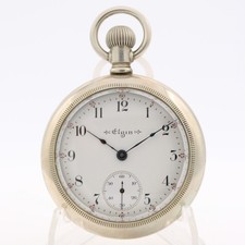 Antique 18s 1904 Elgin 5 7J Mechanical Open Face Pocket Watch 288 USA fService