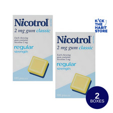 NICOTROL GUM 2 MG CLASSIC 210 Pieces 2 Boxes Sugar Free Nicotine 2027 