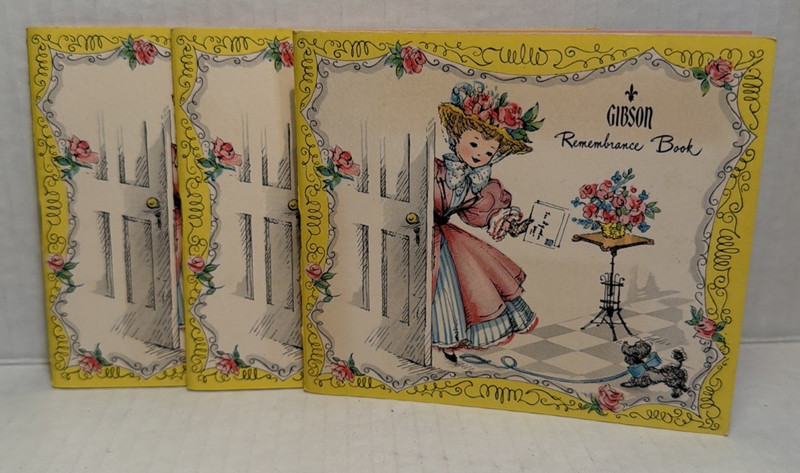 1957-58 GIBSON REMEMBRANCE BOOKS Cook's Gift & Card Shop Chicago, IL x 3