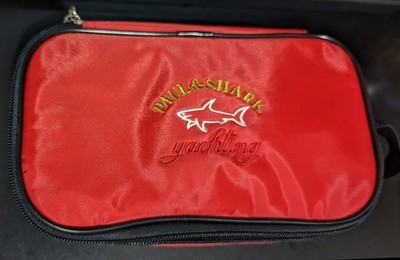 RARE COLOR - PAUL & SHARK YACHTING TRAVEL BAG TOILETRY DOPP KIT - RED
