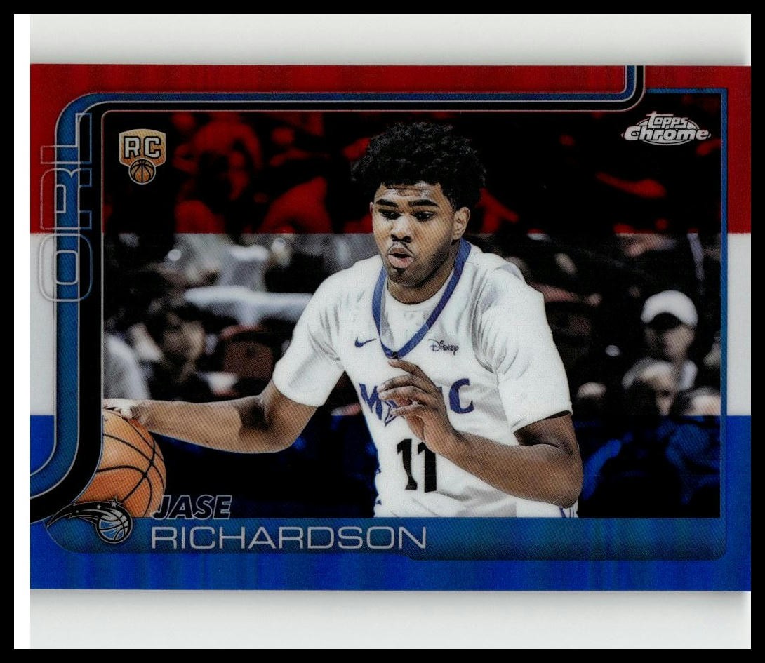 2025-26 Topps Chrome Jase Richardson Red White and Blue Refractors #275