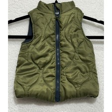 Tommy Bahama Kids Quilted Vest Green Full Zip Size 2T