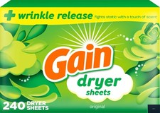 Dryer Sheets Fabric Softener Static Control Wrinkle Reducing 240 Count