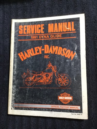 Harley Davidson Official Factory 1991 Dyna Glide Models Service Manual 99481-91