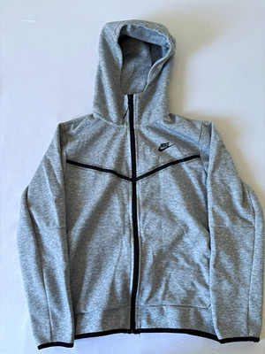 Nike Herren Kapuzenjacke Fleece Baumwollmischung Grau M Zip jacke