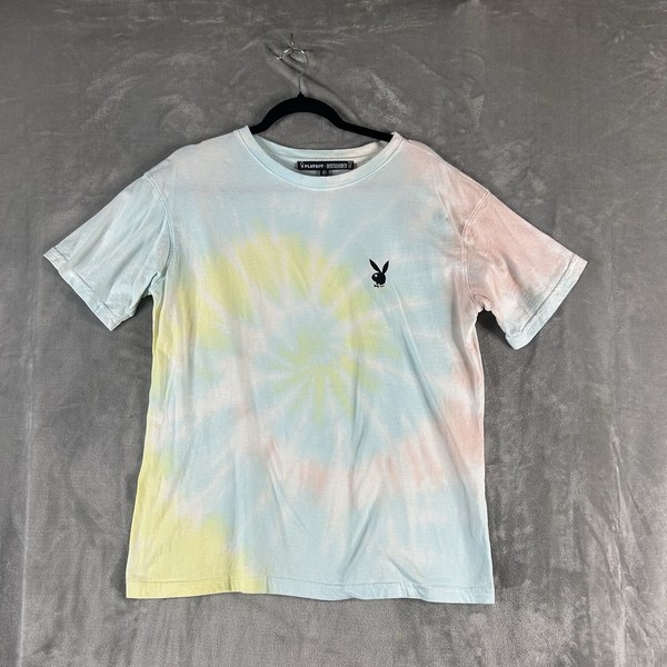 Playboy x Missguided Tie Dye Oversized T-Shirt Women Size Small