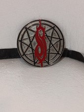 Slipknot Belt Buckle Vintage 2005 Round Silver Red Logo Black Star Band Merch