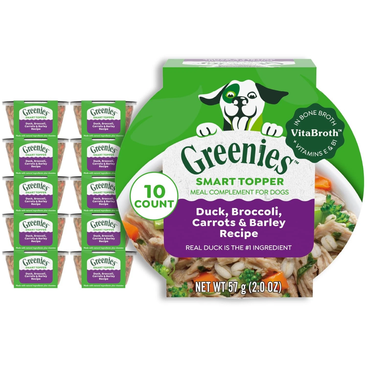 Greenies Smart Topper High Protein Wet Dog Food 10 Count Duck Flavor