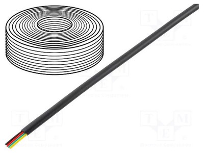 Line Ader: Cu schwarz Leitungen: Telefon 4x28AWG -20÷60°C