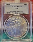1998 American Eagle Silver $1 - Certified PCGS MS 68