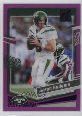 2023 Panini Clearly Donruss Purple 41/199 Aaron Rodgers #38 19zq