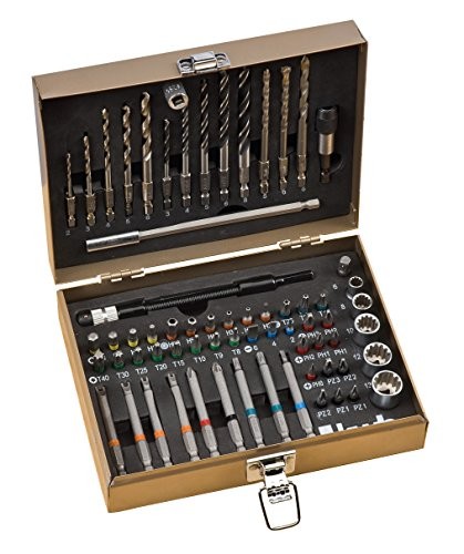 Kwb Max-Box 67-Tlg. Bohrer Bit Set Bits Bohrer Langbits StecknüSse Metallkoffer-image