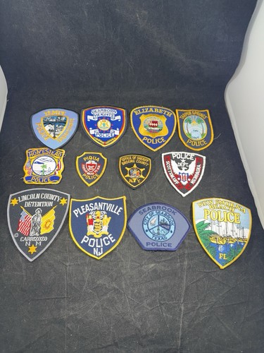 Vintage Assorted Mix Police patch  NY Texas Florida AZ LOT OF 12