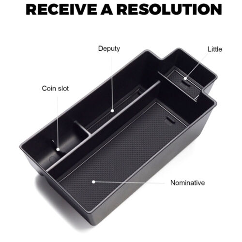 Black Car Center Armrest Storage Tray Organizer Box For Nissan Rogue 2021-2025 - Picture 2 of 9