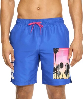 PUMA Photoreal Volley Swim Trunks Men s L XL Board Shorts NWT