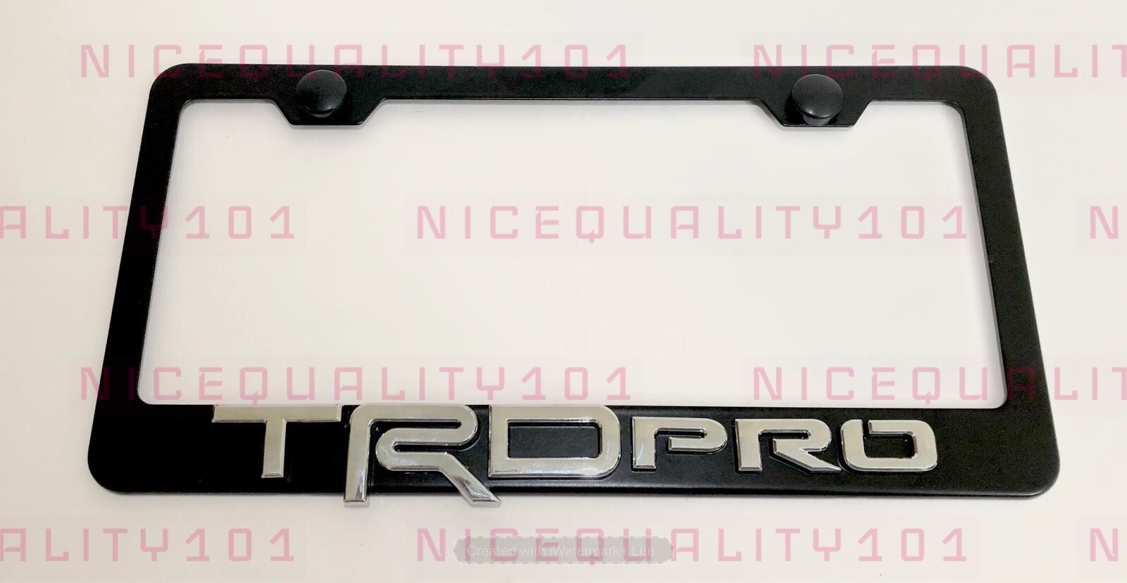 3D TRD Sports Pro Stainless Steel Chrome Finished License Plate Frame Rust Free