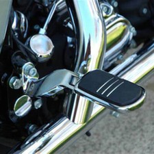 Chrome Driver/Passenger Foot Pegs Pedal Pads Footpeg Rest For Harley Motorcycle