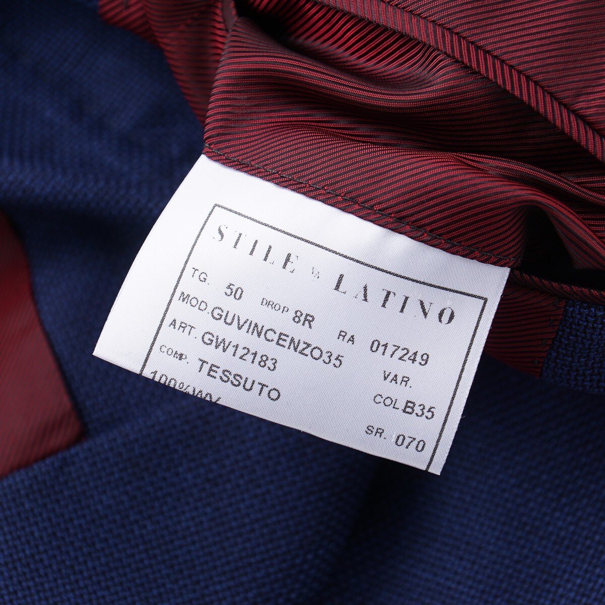 Stile Latino Napoli Tailored-Fit Woven Fresco Wool Sport Coat 40R (Eu 50) NWT