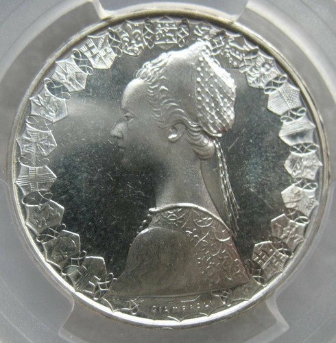 Italy 500 Lire 1970 Silver Coin Columbus's Ships PCGS MS66 - Picture 2 of 3