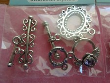 JEWELRY CLOSURES TOGGLES  FEATURING SWAROVSKI CRYSTALS  OVAL ROSE  TWO SETS